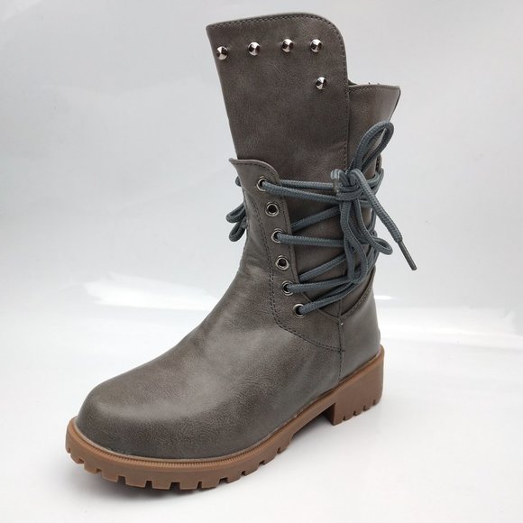 Studded Low Heel Rider Boots - Picture 4 of 6